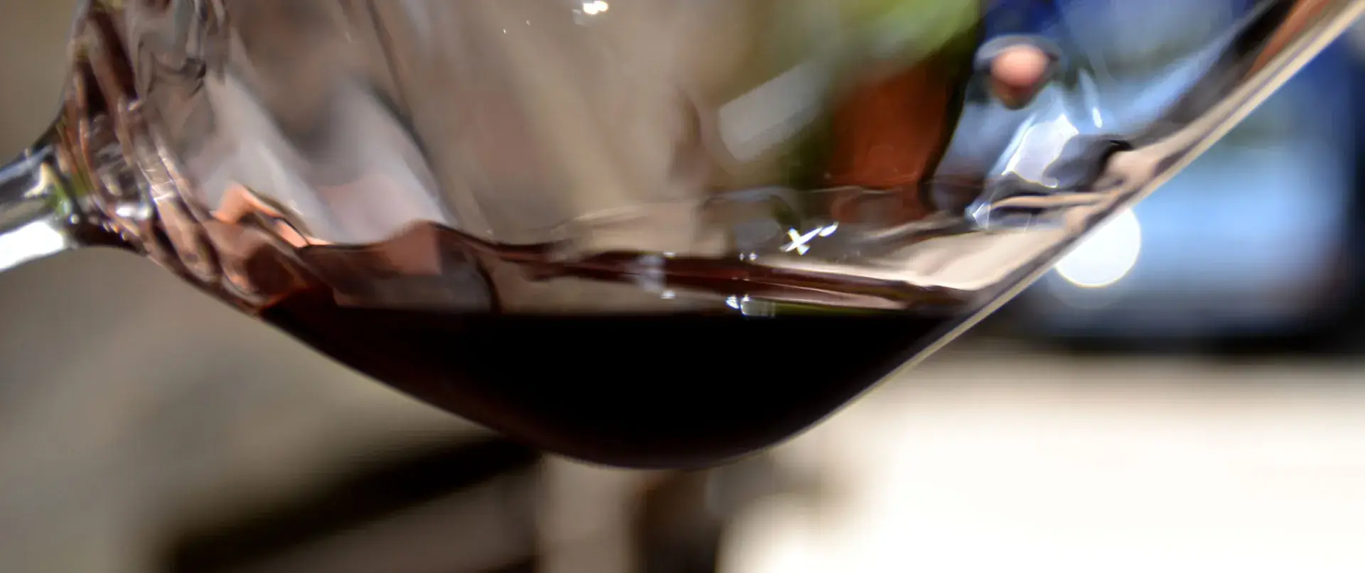 A glass of red wine